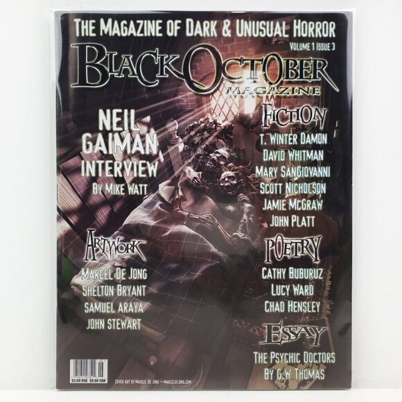 Black October Magazine Neil Gaiman VTG 2002 Dark Unusual Horror Unread Stock - Picture 1 of 9